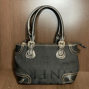 ETIENNE AIGNER EST. 1949/ FABRIC BLACK LEATHER TRIM